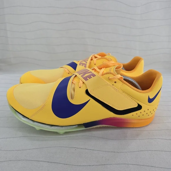 Nike Mens Air Zoom LJ Elite Long Jump Burst Yellow Track Shoe FZ9326-800 Sz 11.5 - Picture 2 of 10